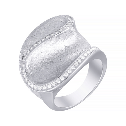 Кольцо из серебра с фианитом