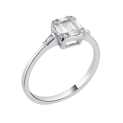 Кольцо из белого золота