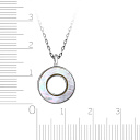 Колье из серебра с перламутром, фианитом