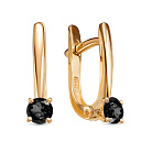 Серьги из красного золота с бриллиантами