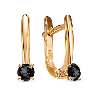 Серьги из красного золота с бриллиантами