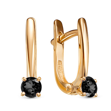 Серьги из красного золота с бриллиантами