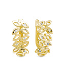 Серьги из желтого золота с бриллиантами