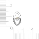 Подвеска из белого золота с бриллиантом