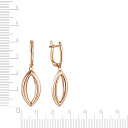 Серьги с английским замком из красного золота