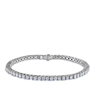 Браслет декоративный из белого золота с бриллиантом