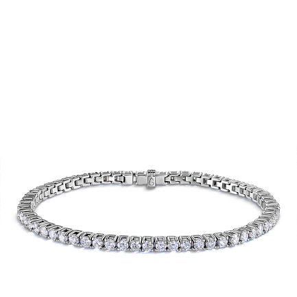 Браслет декоративный из белого золота с бриллиантом