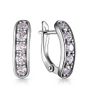 Серьги из серебра с фианитом