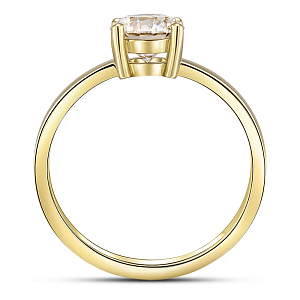 Кольцо из желтого золота с бриллиантом