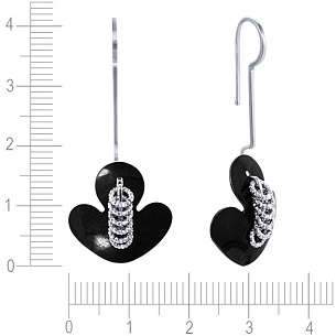 Серьги из серебра с эмалью