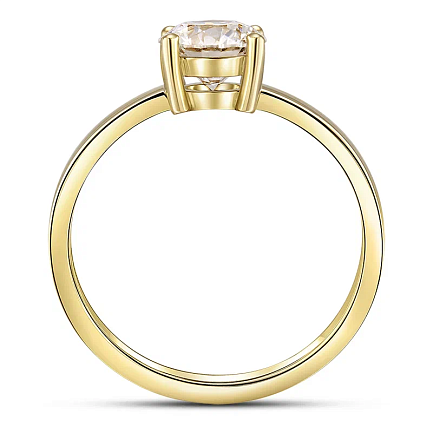 Кольцо из желтого золота с бриллиантом