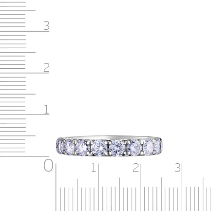 Кольцо из белого золота с бриллиантами