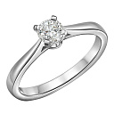 Кольцо из белого золота с бриллиантом