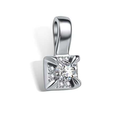 Подвеска из белого золота с бриллиантами