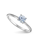 Кольцо из белого золота с бриллиантом