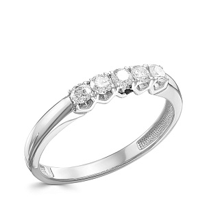 Кольцо из белого золота с бриллиантом