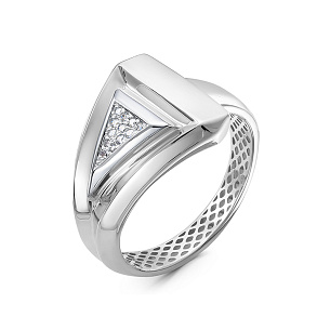 Кольцо из белого золота с бриллиантом