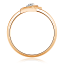 Кольцо из красного золота с фианитом