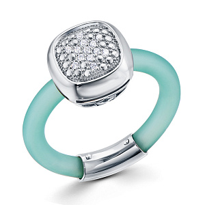 Кольцо из белого золота с бриллиантами