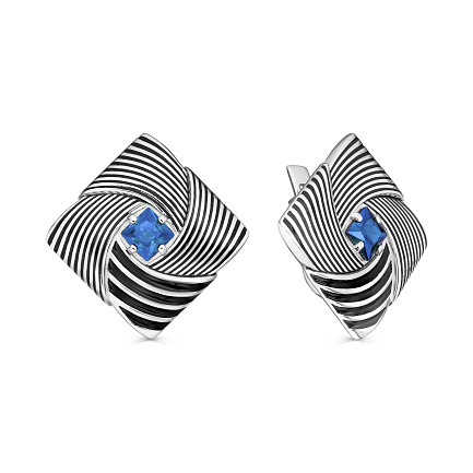 Серьги с английским замком из серебра