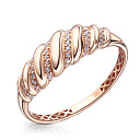 Кольцо из красного золота с фианитом