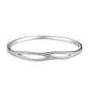 Браслет декоративный из серебра с фианитом