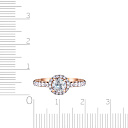 Кольцо из красного золота с фианитом