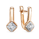 Серьги из красного золота с бриллиантами