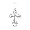 Крест из серебра с фианитом