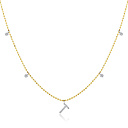 Колье из комбинированного золота с бриллиантами