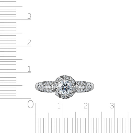 Кольцо из белого золота с бриллиантами