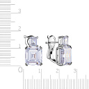 Серьги из серебра с фианитом