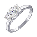 Кольцо из серебра с фианитом