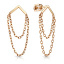 Пусеты из красного золота