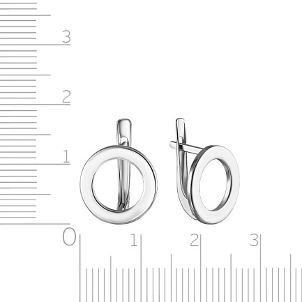 Серьги с английским замком из серебра