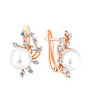 Серьги с английским замком из красного золота