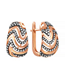 Серьги из красного золота с бриллиантами