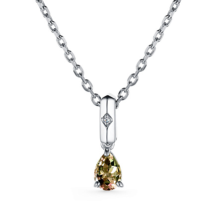 Колье из серебра с бриллиантом