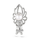 Подвеска из белого золота с бриллиантами, жемчугом