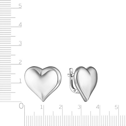 Серьги с английским замком из серебра