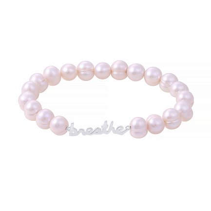 Браслет декоративный из серебра с жемчугом