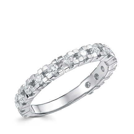 Кольцо из белого золота с бриллиантами