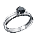 Кольцо из белого золота с бриллиантами