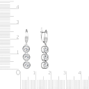 Серьги с английским замком из белого золота с бриллиантами