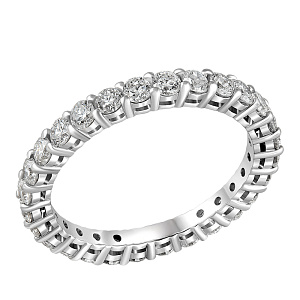 Кольцо из белого золота с бриллиантами