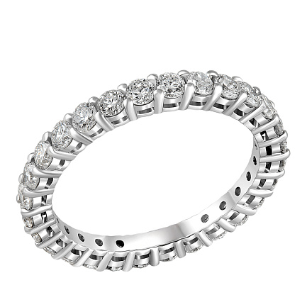 Кольцо из белого золота с бриллиантами