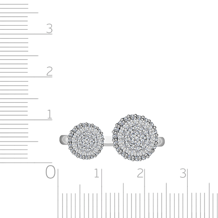 Кольцо из серебра с фианитом
