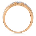 Кольцо из красного золота с фианитом