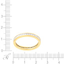 Кольцо обручальное из желтого золота с бриллиантами