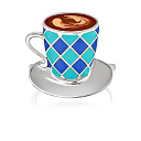 Кольцо из серебра с эмалью